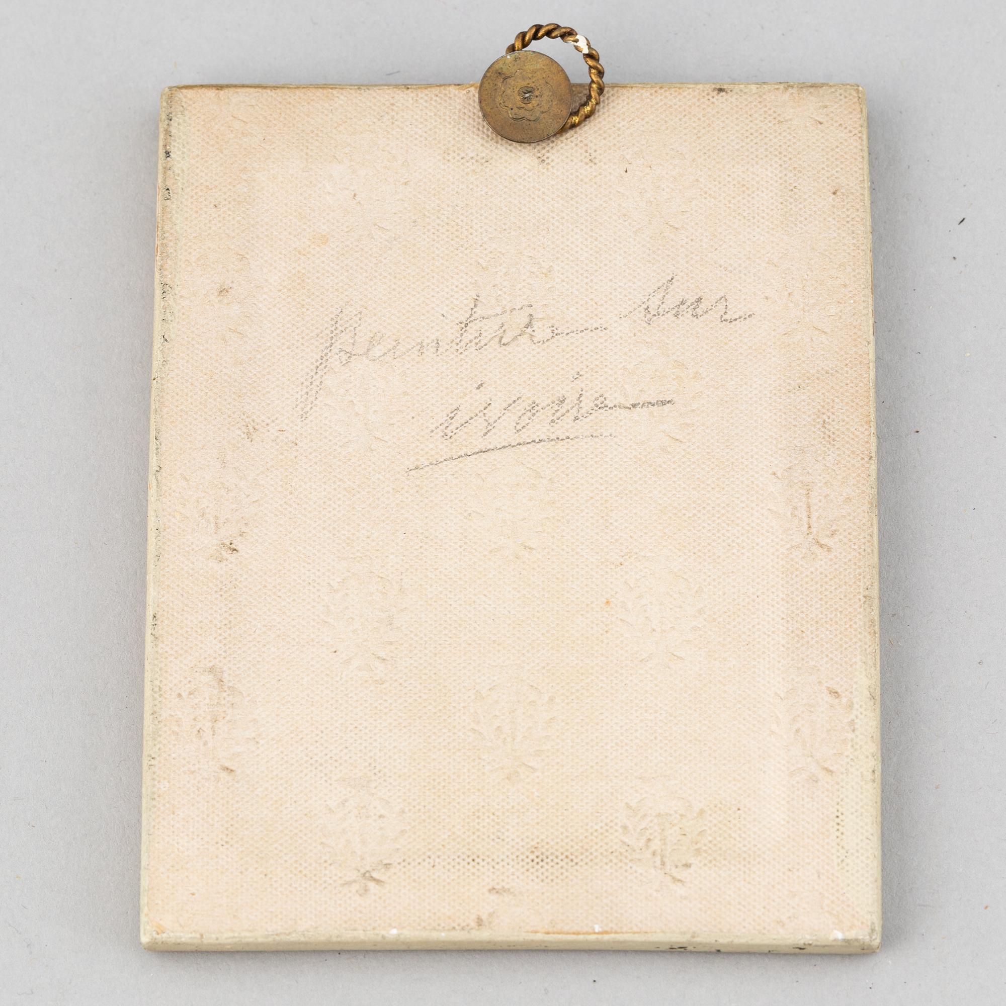 Unknown artist 19th Century. Miniature. Unclear signature.