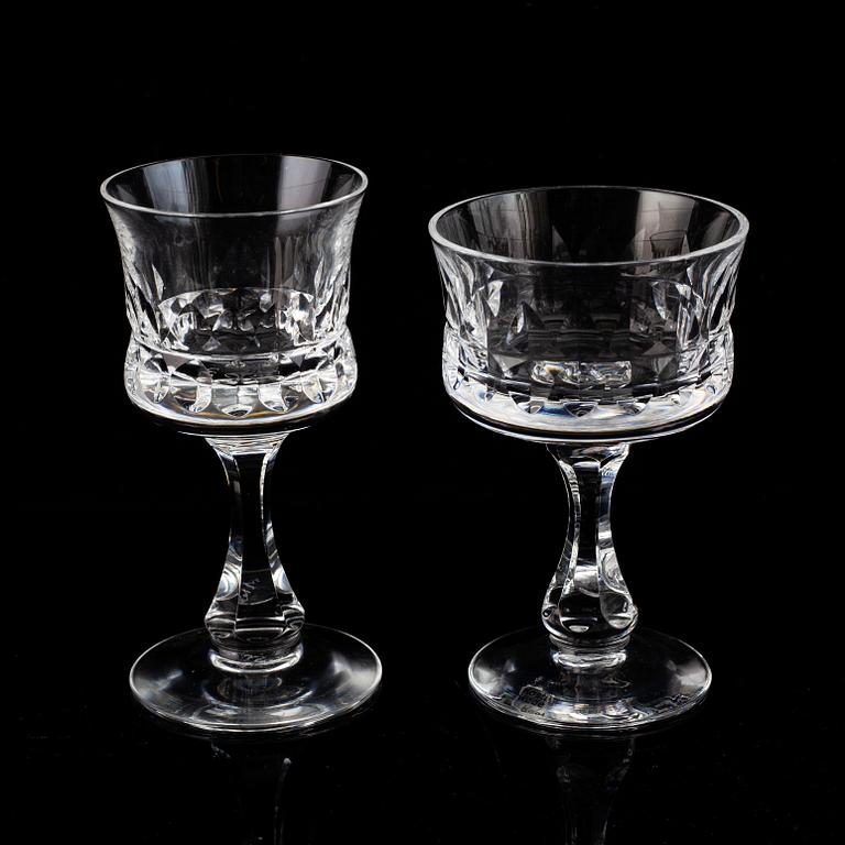 Göran Wärff, a part 'Prince' glass service, Kosta Boda (72 pieces).