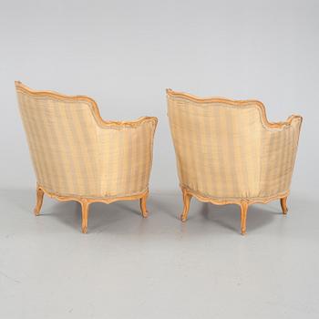BERGÈRER, ett par, rokokostil, 1900-tal.