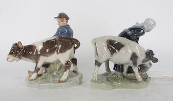 FIGURINER, 2 st, porslin, Royal Copenhagen.