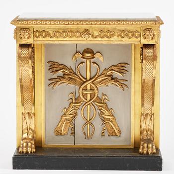 An Empire giltwood and gesso console table by P.G. Bylander (master in Gothenburg 1811-58).