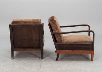 FÅTÖLJER, art deco, 1920/30-tal.
