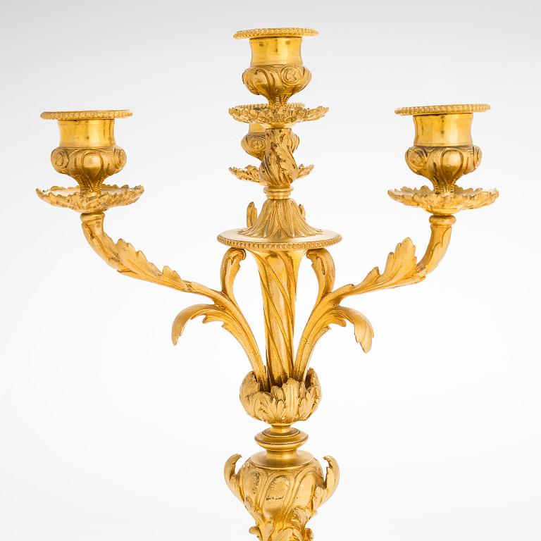 A pair of candelabras from the latter half of the 19th century.