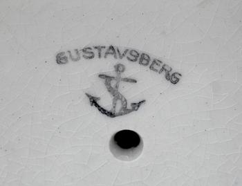 LJUSSTAKAR, 2 st, porslin, Gustavsberg, sekelskiftet 1900.