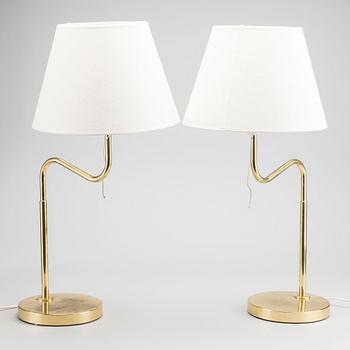 BORDSLAMPOR ett par Bergboms 1900-talets senare del.