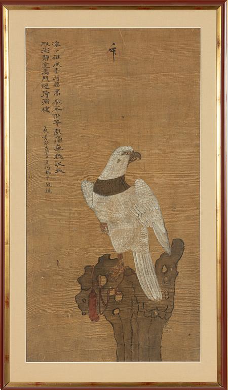 A Chinese painting by an unidentified master, after Song Huizong, late Qing dynasty/early 20th century.