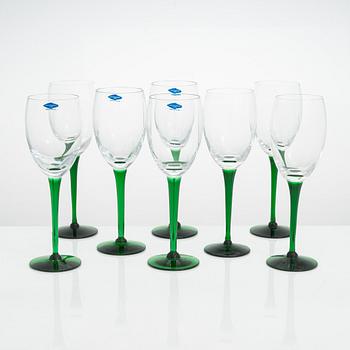 Saara Hopea, a 8-piece set of 'Traviata' wine glasses, Nuutajärvi, Finland.