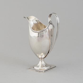 A London silver creamer dated 1795, possibly by Abraham Taylor.