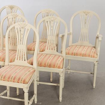 MATGRUPP 8 dlr gustaviansk stil 1900-talets mitt.