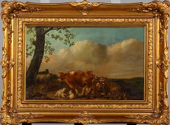 OKÄND KONSTNÄR, olja på pannå, 1800-tal.