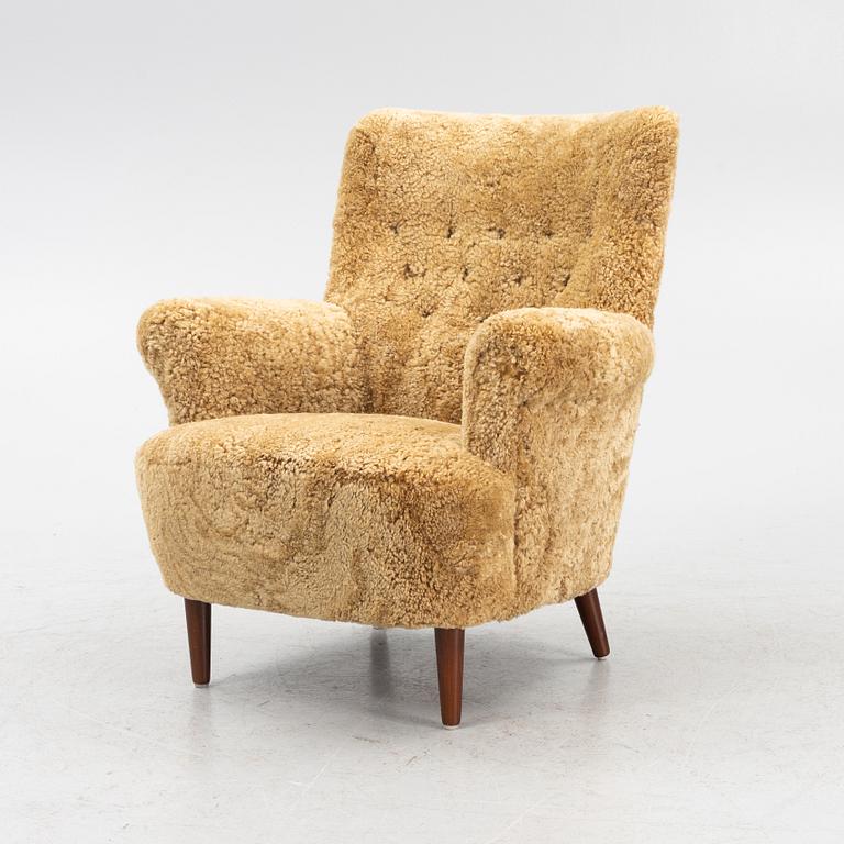 Carl Malmsten, armchair, "Hemmakväll". Second half of the 20th century.