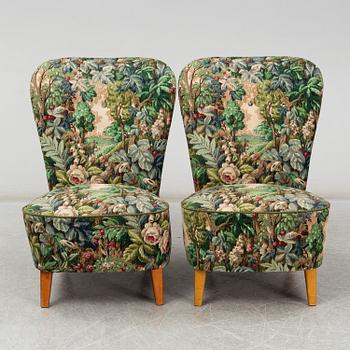 A pair of 1930s-40s easy chairs.