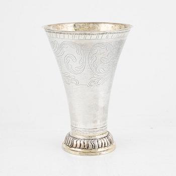 A Swedish silver beaker, mark of Jonas Nordqvist, Hudiksvall 1799.