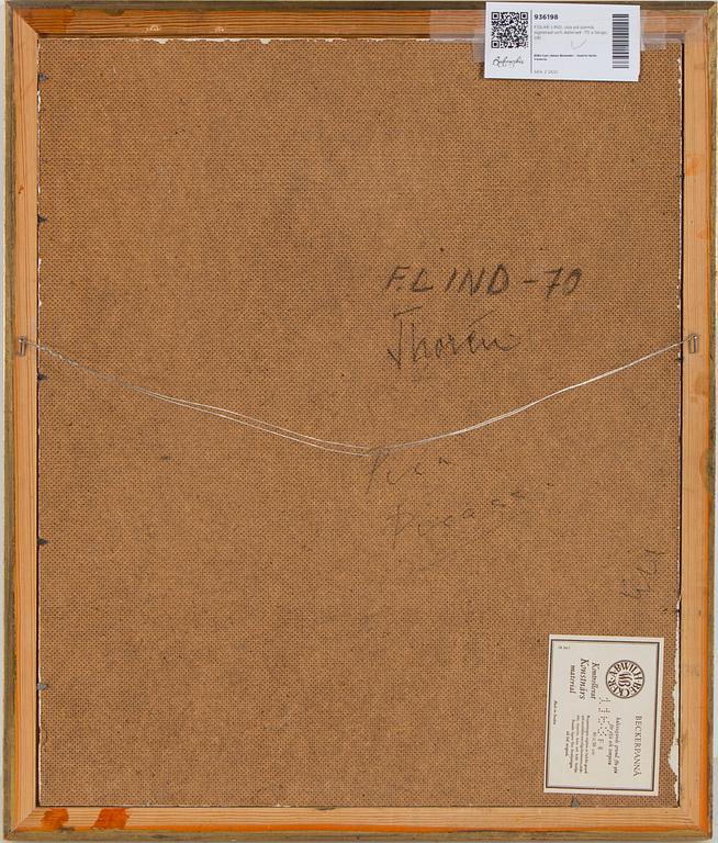 FOLKE LIND, olja på pannå, signerad och daterad -70 a tergo.