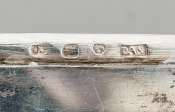 SKRIN, silver, Petter Adolf Sjöberg, Stockholm 1820. Vikt ca 330 g.