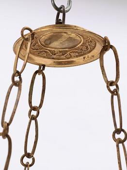 AMPEL, för tre ljus. Empire, 1800-talets början.