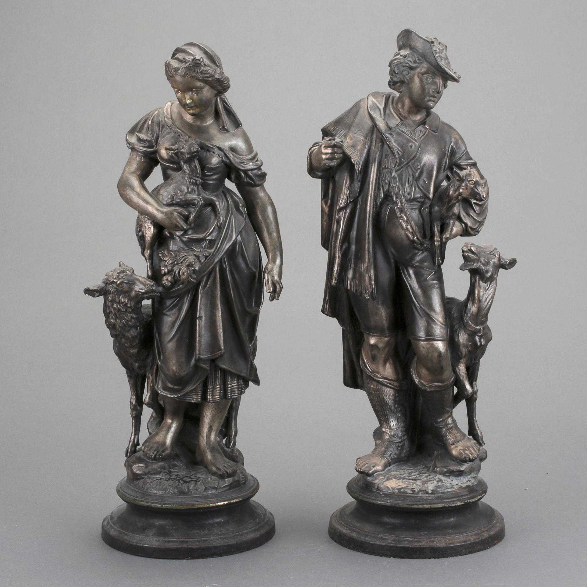 FIGURINER, ett par, 1800-talets slut.