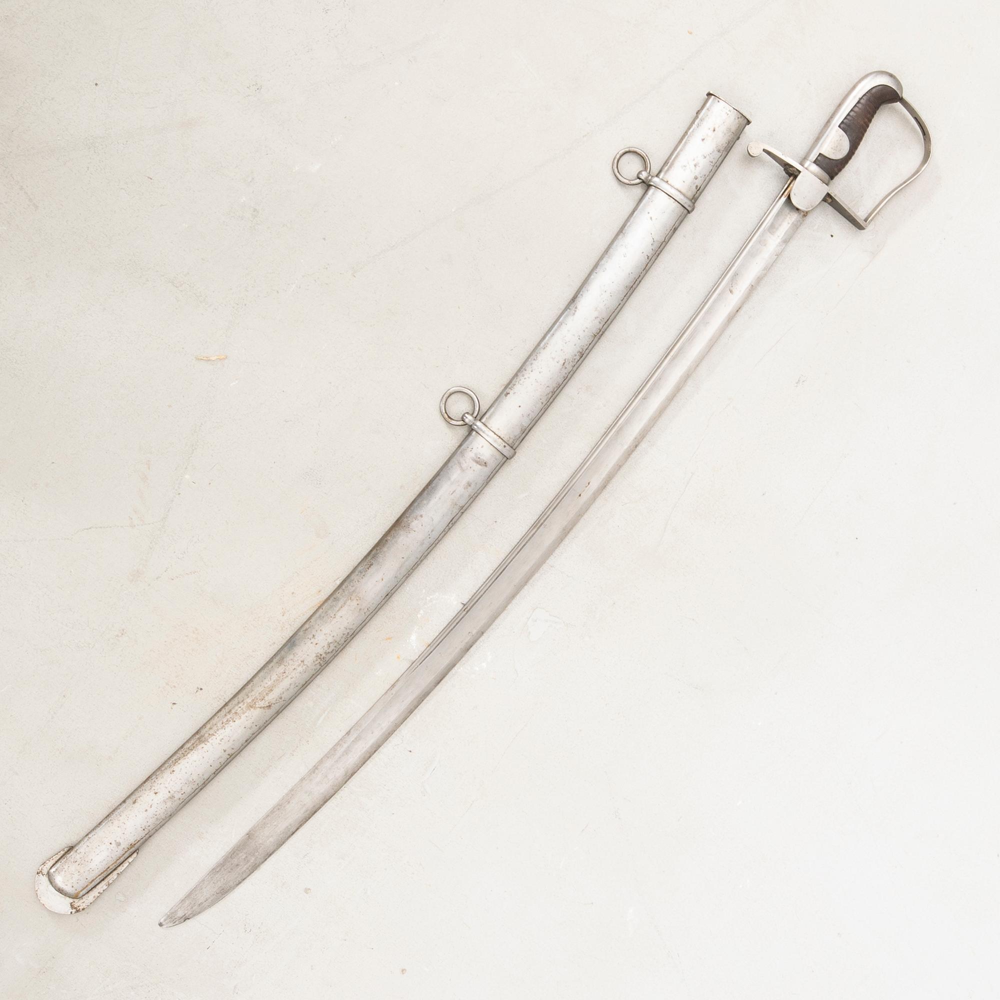 Sabel, svensk, m/1831 för artillerimanskap med balja.
