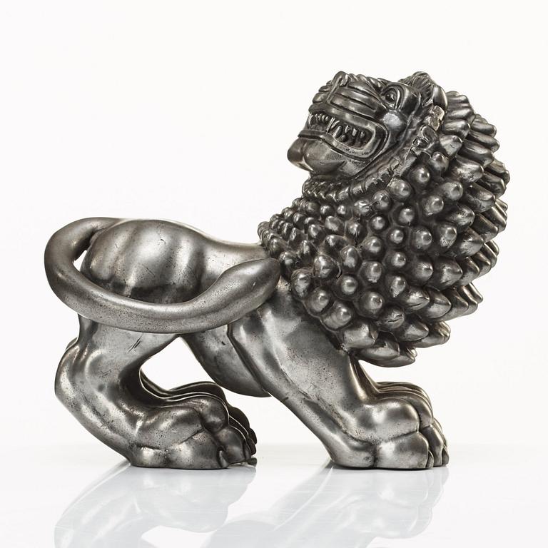 Anna Petrus, a pewter sculpture of a lion, Svenskt Tenn, Stockholm 1946.