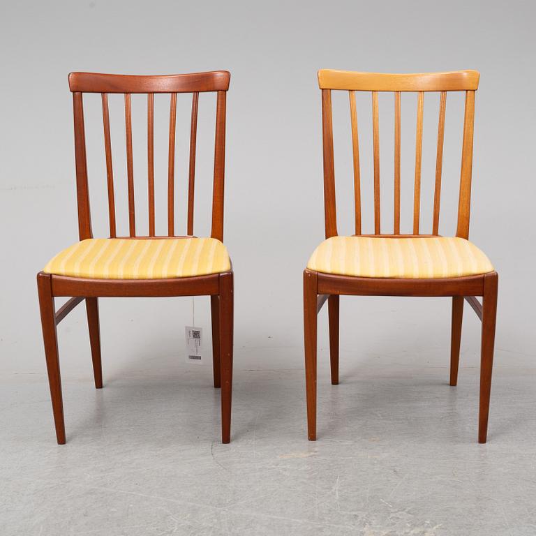 CARL MALMSTEN, A 'Herrgården' table with six chairs and two leaves.