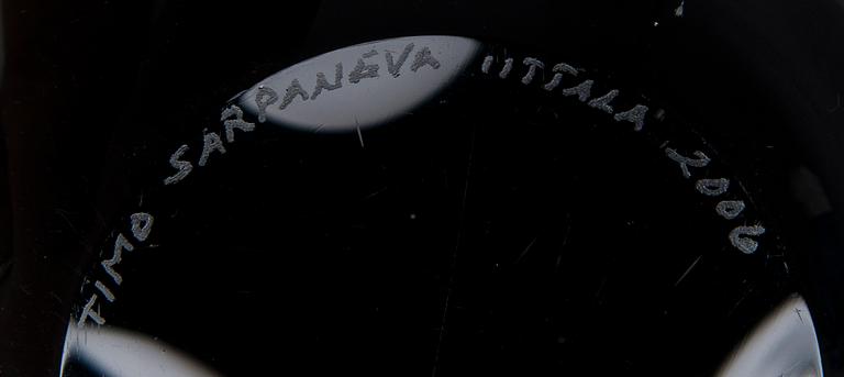 A GLASS SCULPTURE, "Claritas", signed Timo Sarpaneva Iittala 2006.