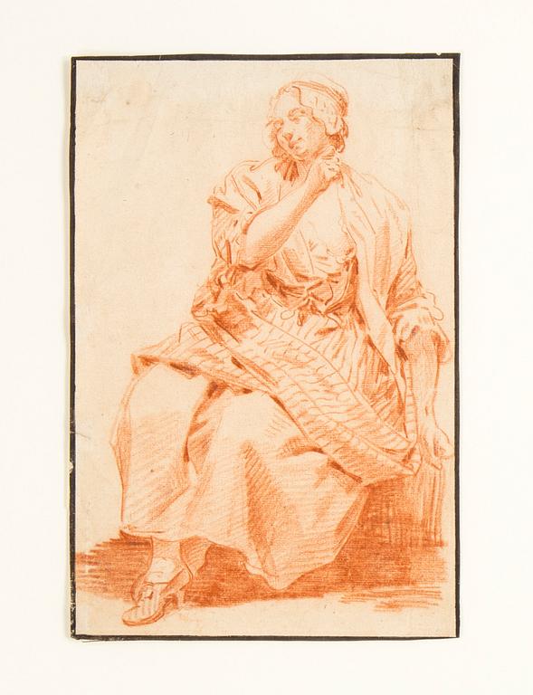 French artist, 18th Century. Study of female, a pair.