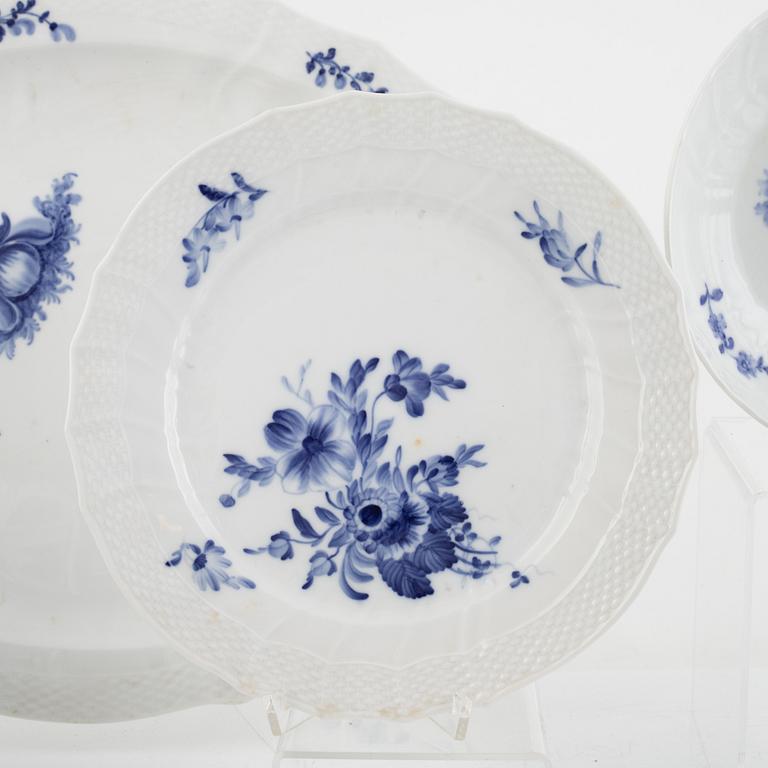 A 73-piece porcelain dinner service, "Blue Flower", Royal Copenhagen, Denmark.