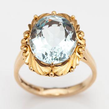 A TILLANDER, SORMUS, 18K kultaa, akvamariini n. 6.30 ct. Helsinki 1946.