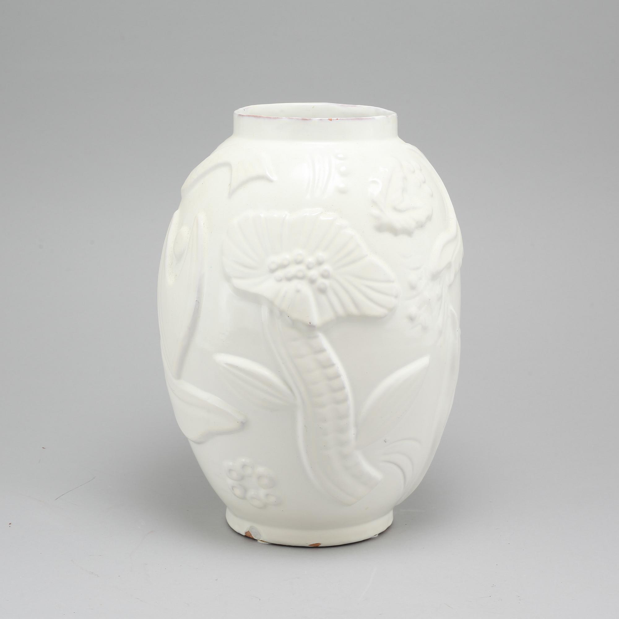 ANNA-LISA THOMSON, golvvas, lergods, Upsala Ekeby, 1940-tal.