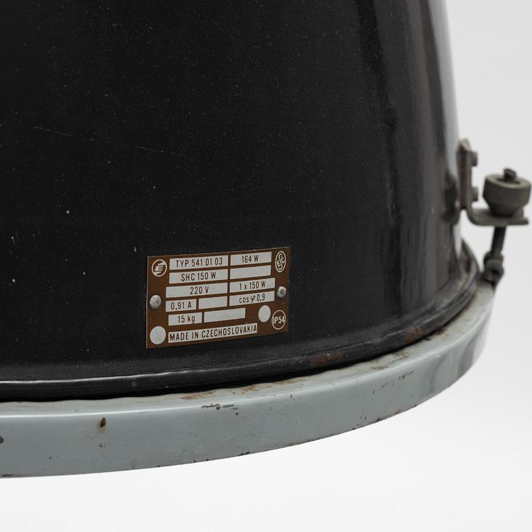 Ceiling lamp/industrial lamp, Czechoslovakia, second half of the 20th century.