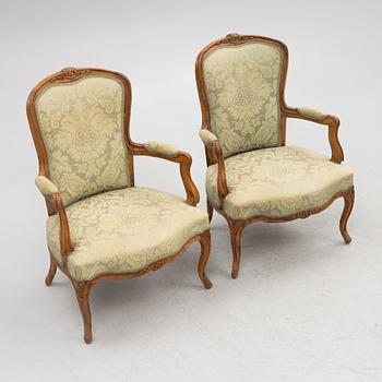 A pair of Rococo chairs, second half of the 18th Century.