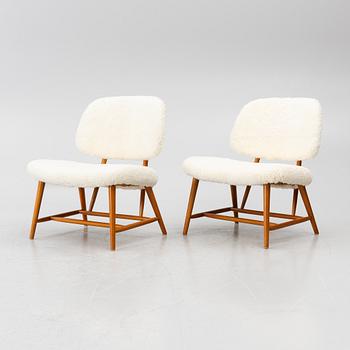 Alf Svensson, Armchairs, a pair, “TeVe”, Bra Bohag, Studio Ljungs Industrier AB, Malmö, 1950s.