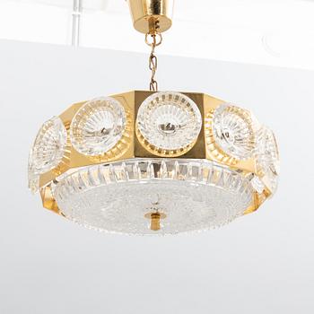 Carl Fagerlund, ceiling lamp Orrefors 1970s.