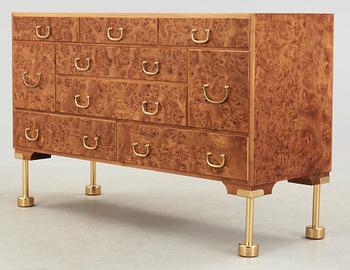 A Josef Frank elm burrwood and walnut bureau, Svenskt Tenn, model 2170.