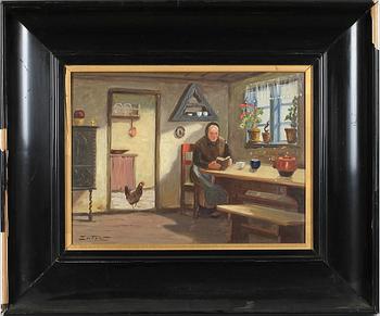 EDMOND FISCHER, olja på duk, sign.