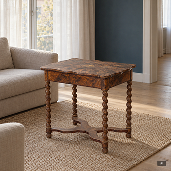 A Baroque style table, late 19th Century.