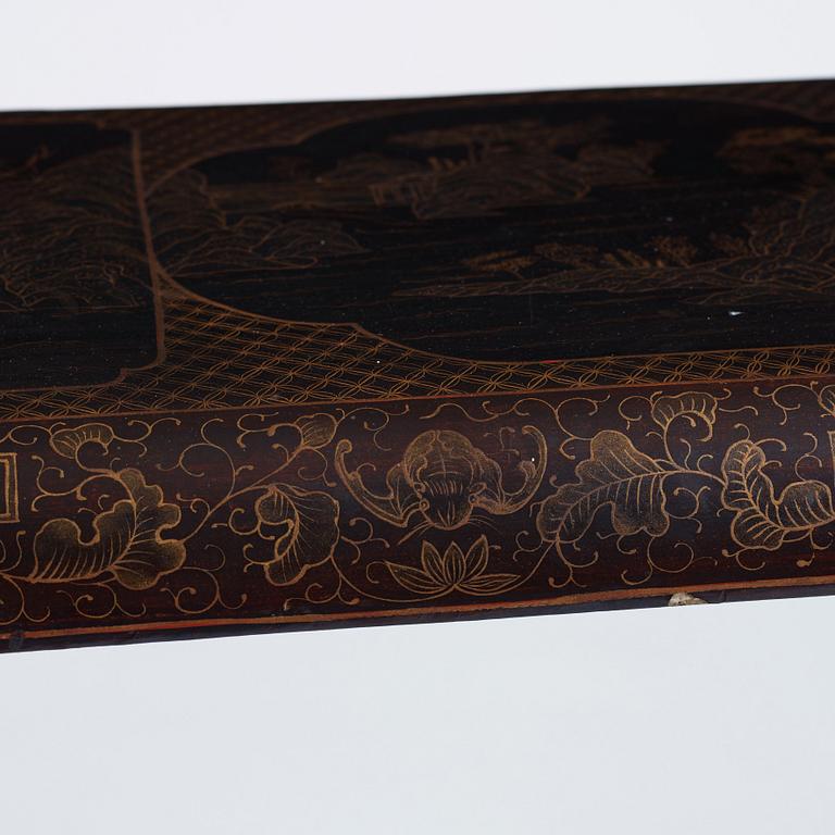 A Chinese lacquer altar table, late Qing dynasty.