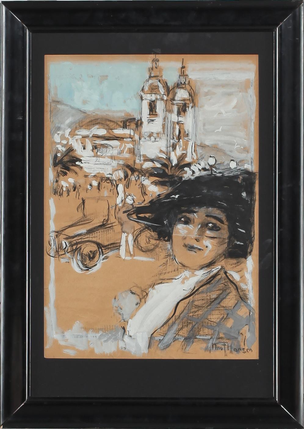 KNUT HANSEN, blandteknik, signerad.