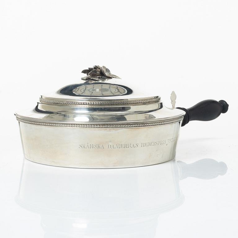 Karott med lock, silver, Carl Sandberg, Ystad 1903.