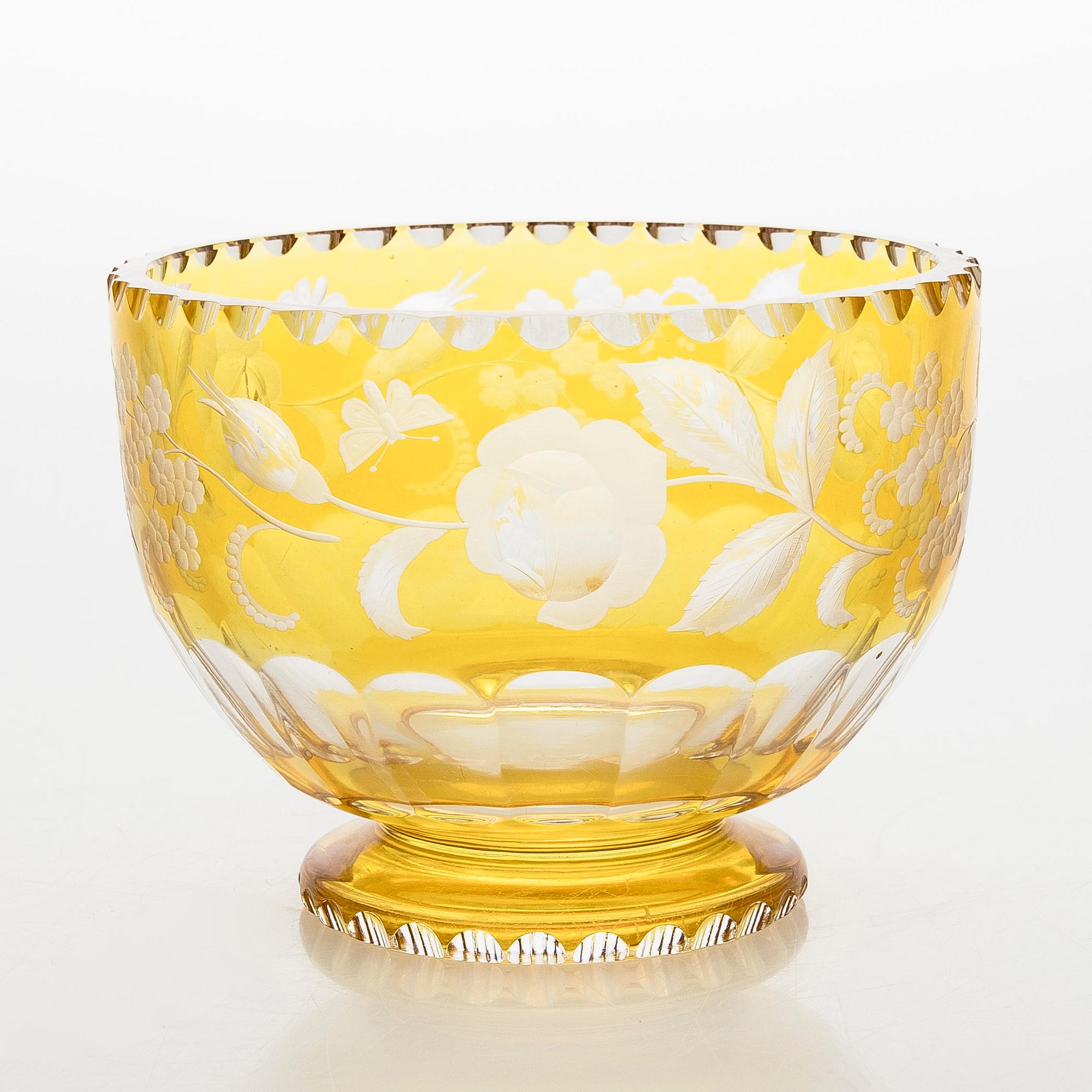 Skål, kristall, 1900-talets mitt.