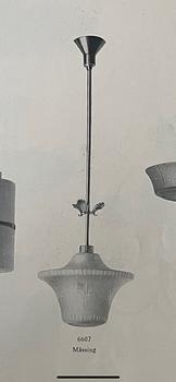 Harald Notini, ceiling lamp, model "6607", Arvid Böhlmarks Lampfabrik, 19230s.