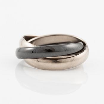Cartier ring "Trinity" 18K white gold and ceramic.
