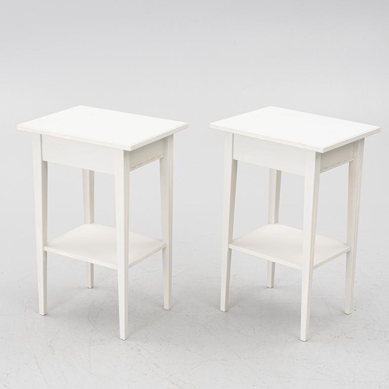 Bedside tables, a pair, Gustavian style, contemporary manufacture.