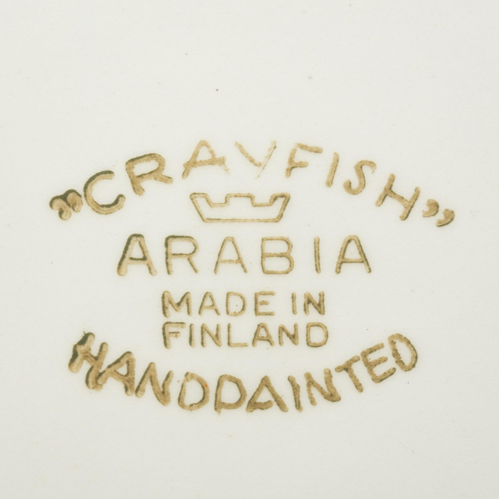 Tallrikar, 9 st. Porslin, Arabia.