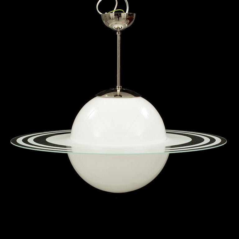TAKLAMPA, Saturnusmodell, 1900-talets mitt. Höjd 50 cm.