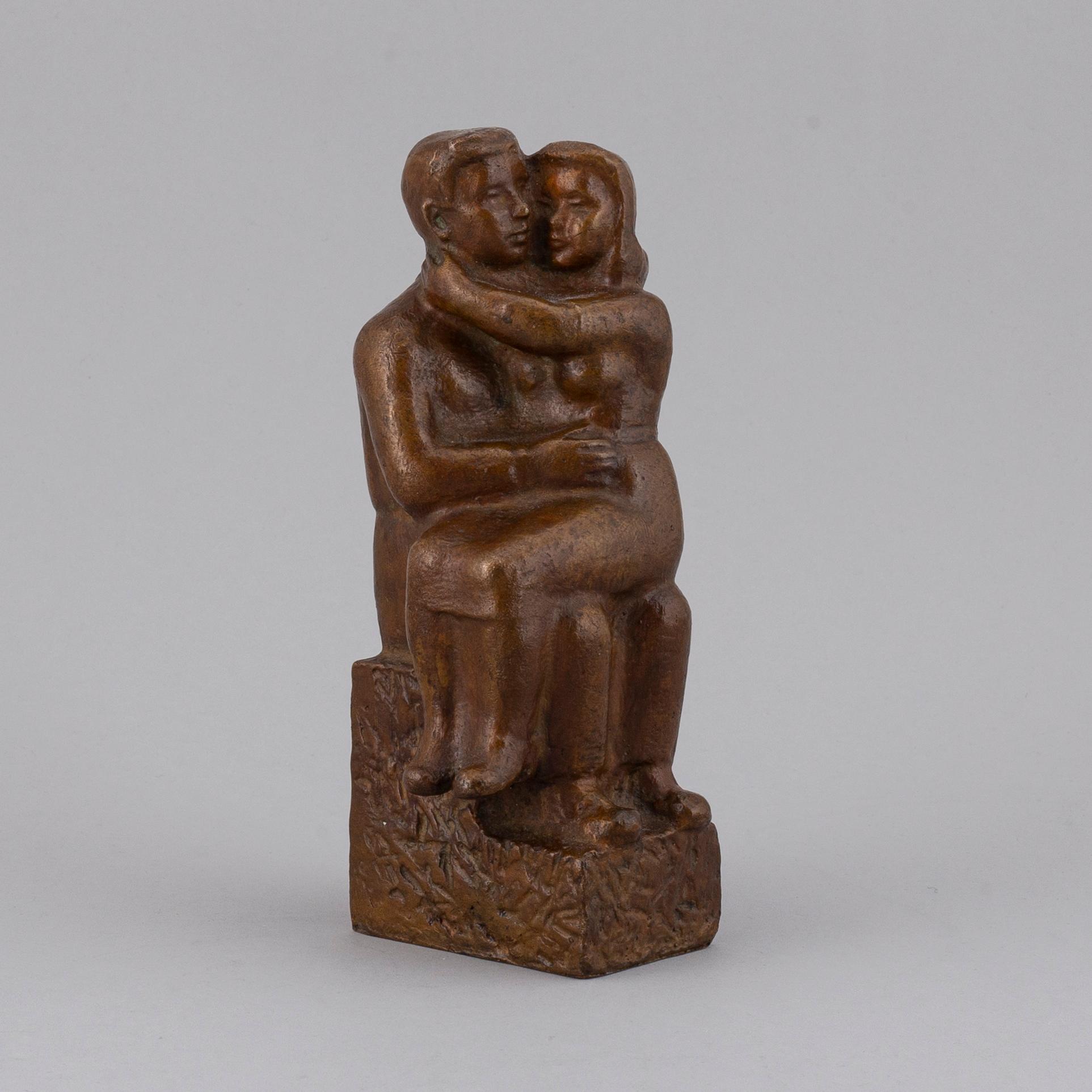 EMIL NÄSVALL, skulptur, brons, signerad E. Näsvall.