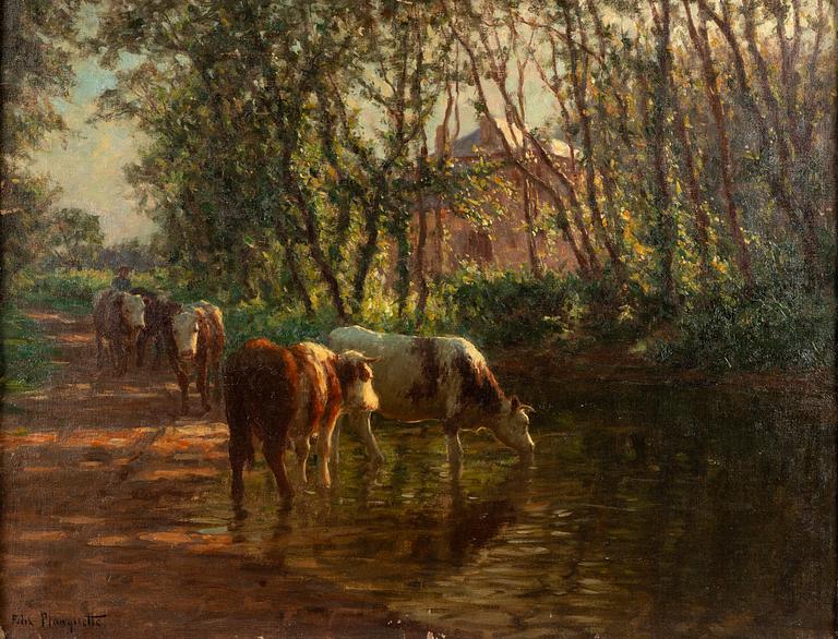 Félix Planquette, Cow by the water.