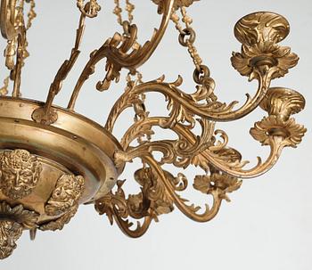 A Neo-Rococo mid 19th century twelve-light hanging-lamp.