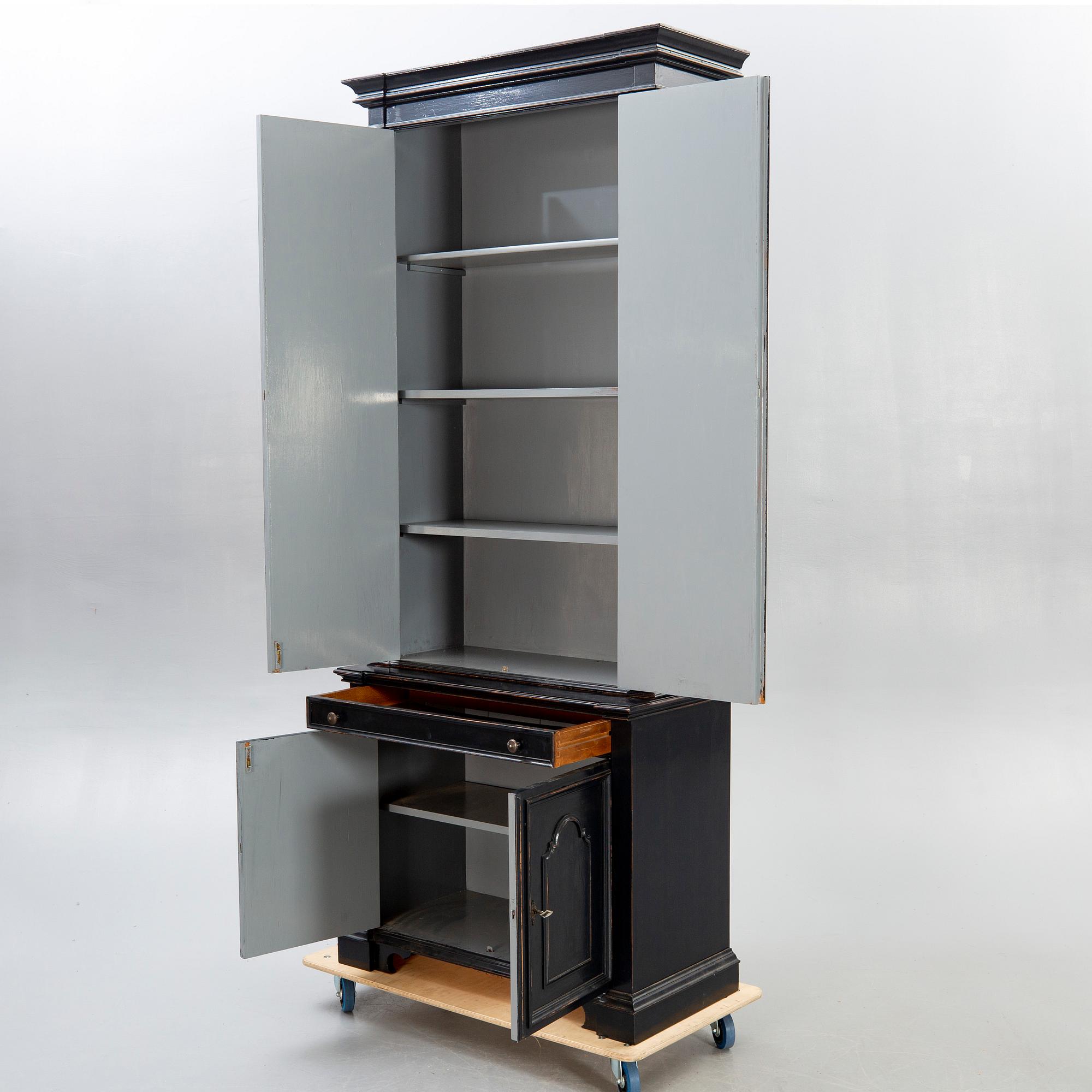A modern painted cabinet.