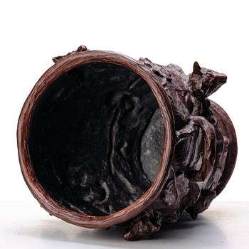 Ernst Billgren, a pair of patinated bronze jardinières, "I trädkronan", 2002, ed 9/100 and 10/100.